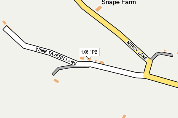 HX6 1PB map - OS OpenMap – Local (Ordnance Survey) HX6 1PB map - OS OpenMap – Local (Ordnance Survey)