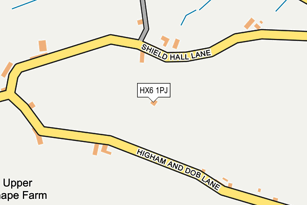HX6 1PJ map - OS OpenMap – Local (Ordnance Survey) HX6 1PJ map - OS OpenMap – Local (Ordnance Survey)