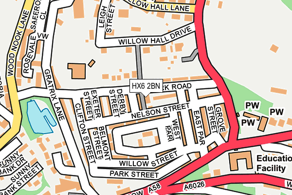 HX6 2BN map - OS OpenMap – Local (Ordnance Survey) HX6 2BN map - OS OpenMap – Local (Ordnance Survey)