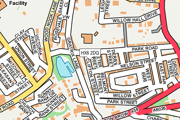 HX6 2DQ map - OS OpenMap – Local (Ordnance Survey) HX6 2DQ map - OS OpenMap – Local (Ordnance Survey)