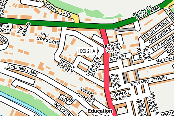 HX6 2HA map - OS OpenMap – Local (Ordnance Survey) HX6 2HA map - OS OpenMap – Local (Ordnance Survey)
