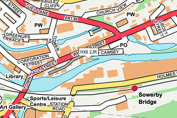 HX6 2JR map - OS OpenMap – Local (Ordnance Survey) HX6 2JR map - OS OpenMap – Local (Ordnance Survey)