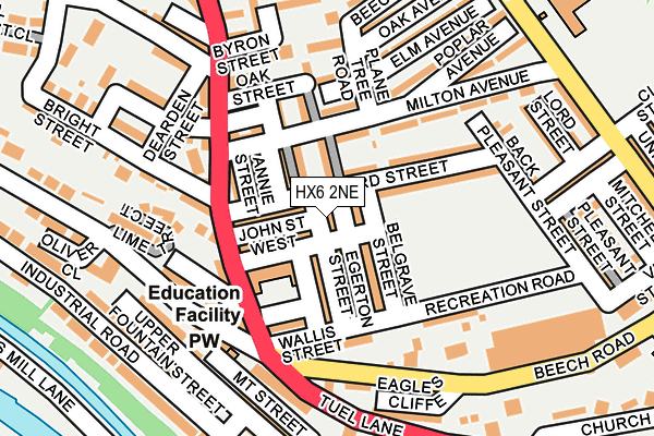HX6 2NE map - OS OpenMap – Local (Ordnance Survey) HX6 2NE map - OS OpenMap – Local (Ordnance Survey)