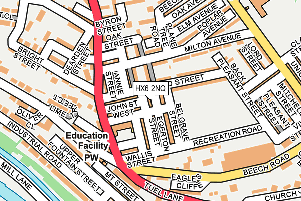 HX6 2NQ map - OS OpenMap – Local (Ordnance Survey)