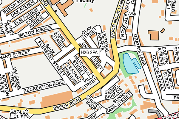 HX6 2PA map - OS OpenMap – Local (Ordnance Survey) HX6 2PA map - OS OpenMap – Local (Ordnance Survey)