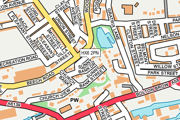 HX6 2PN map - OS OpenMap – Local (Ordnance Survey) HX6 2PN map - OS OpenMap – Local (Ordnance Survey)
