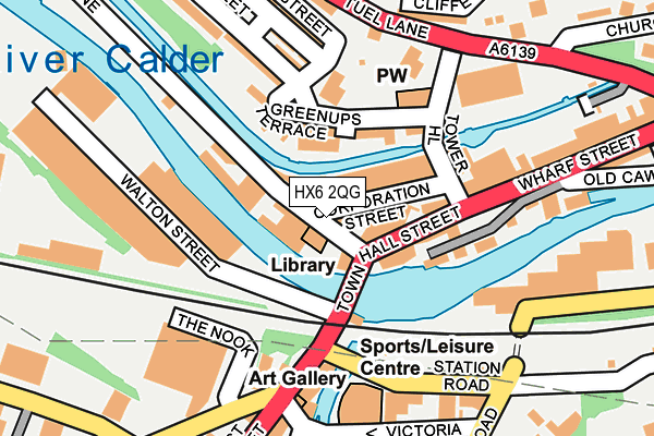 HX6 2QG map - OS OpenMap – Local (Ordnance Survey) HX6 2QG map - OS OpenMap – Local (Ordnance Survey)
