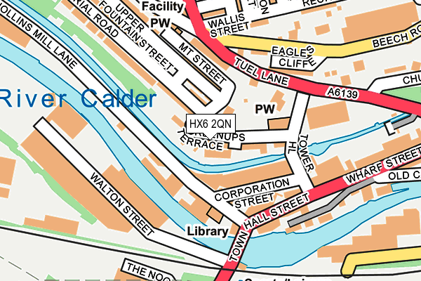HX6 2QN map - OS OpenMap – Local (Ordnance Survey)