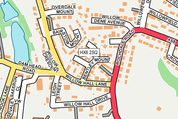 HX6 2SQ map - OS OpenMap – Local (Ordnance Survey) HX6 2SQ map - OS OpenMap – Local (Ordnance Survey)