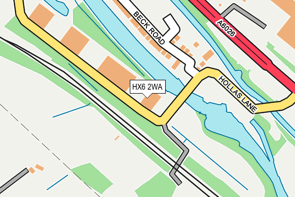 HX6 2WA map - OS OpenMap – Local (Ordnance Survey) HX6 2WA map - OS OpenMap – Local (Ordnance Survey)