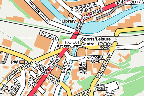 HX6 3AH map - OS OpenMap – Local (Ordnance Survey) HX6 3AH map - OS OpenMap – Local (Ordnance Survey)