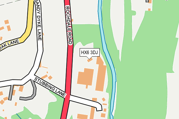 HX6 3DJ map - OS OpenMap – Local (Ordnance Survey) HX6 3DJ map - OS OpenMap – Local (Ordnance Survey)