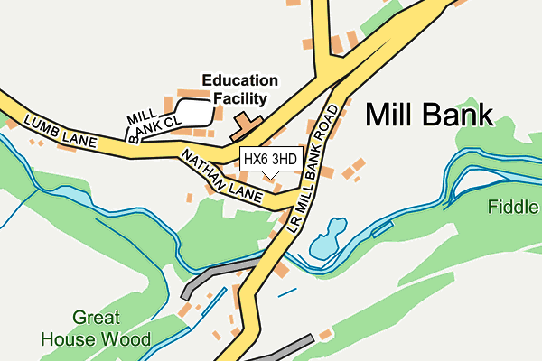 HX6 3HD map - OS OpenMap – Local (Ordnance Survey) HX6 3HD map - OS OpenMap – Local (Ordnance Survey)