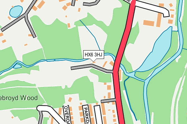 HX6 3HJ map - OS OpenMap – Local (Ordnance Survey) HX6 3HJ map - OS OpenMap – Local (Ordnance Survey)