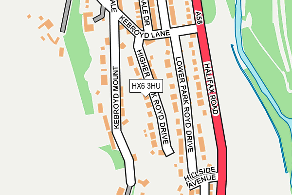 HX6 3HU map - OS OpenMap – Local (Ordnance Survey) HX6 3HU map - OS OpenMap – Local (Ordnance Survey)