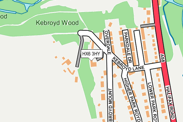 HX6 3HY map - OS OpenMap – Local (Ordnance Survey) HX6 3HY map - OS OpenMap – Local (Ordnance Survey)
