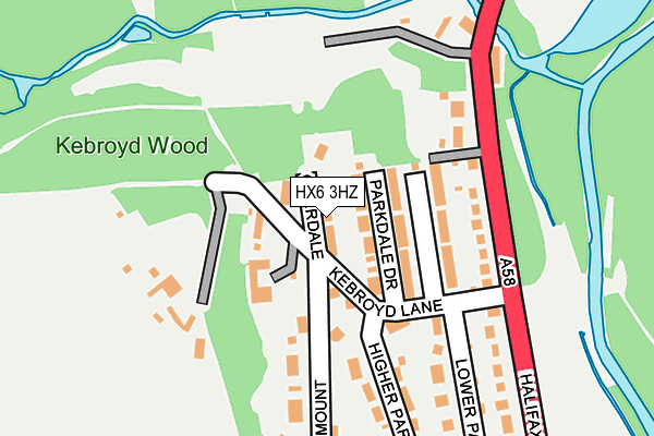 HX6 3HZ map - OS OpenMap – Local (Ordnance Survey) HX6 3HZ map - OS OpenMap – Local (Ordnance Survey)
