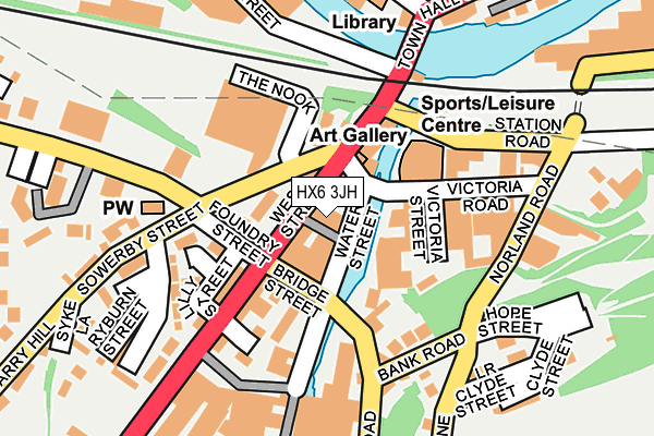 HX6 3JH map - OS OpenMap – Local (Ordnance Survey) HX6 3JH map - OS OpenMap – Local (Ordnance Survey)