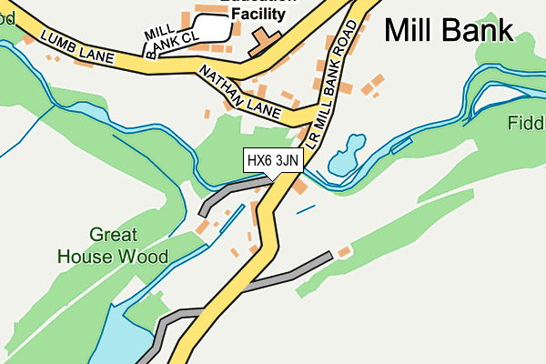 HX6 3JN map - OS OpenMap – Local (Ordnance Survey) HX6 3JN map - OS OpenMap – Local (Ordnance Survey)