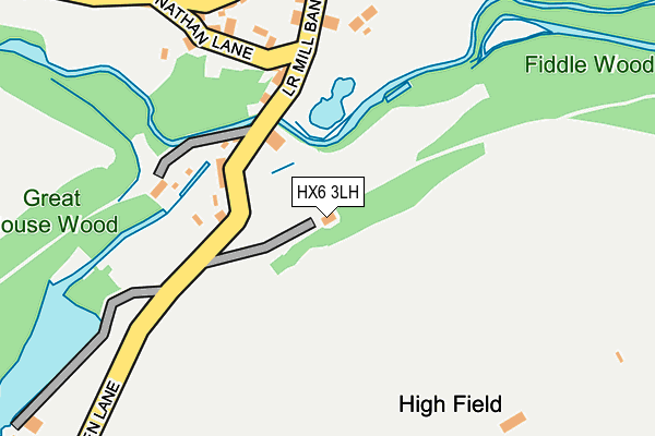 HX6 3LH map - OS OpenMap – Local (Ordnance Survey) HX6 3LH map - OS OpenMap – Local (Ordnance Survey)