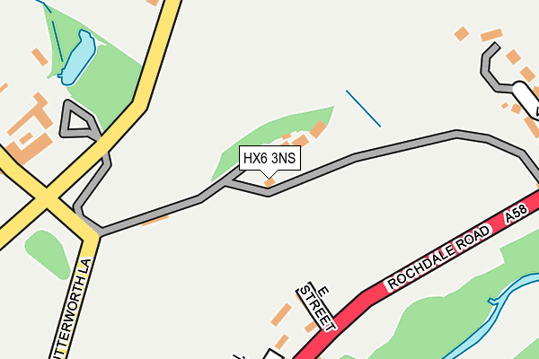 HX6 3NS map - OS OpenMap – Local (Ordnance Survey)