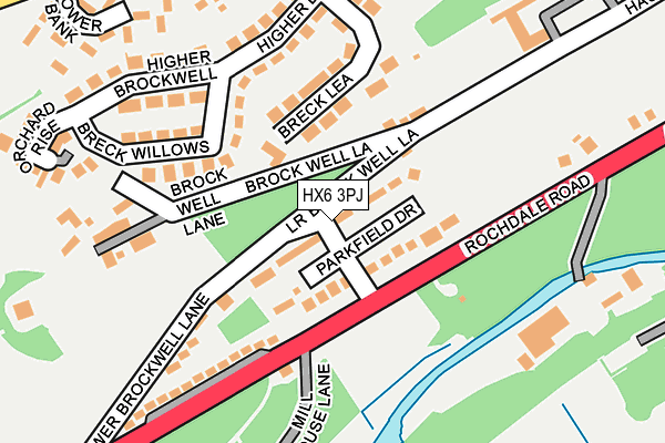 HX6 3PJ map - OS OpenMap – Local (Ordnance Survey) HX6 3PJ map - OS OpenMap – Local (Ordnance Survey)