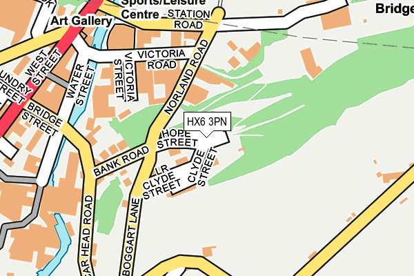 HX6 3PN map - OS OpenMap – Local (Ordnance Survey) HX6 3PN map - OS OpenMap – Local (Ordnance Survey)