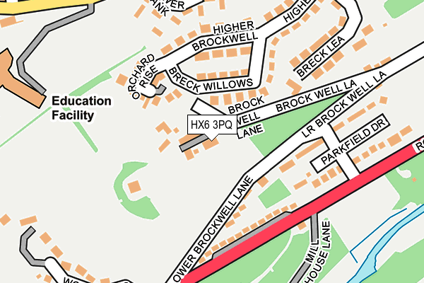 HX6 3PQ map - OS OpenMap – Local (Ordnance Survey) HX6 3PQ map - OS OpenMap – Local (Ordnance Survey)