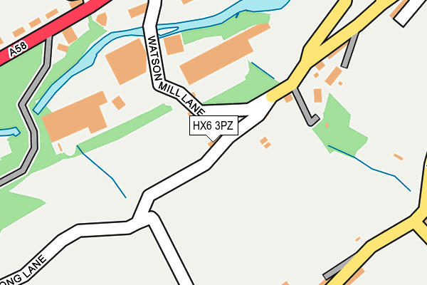 HX6 3PZ map - OS OpenMap – Local (Ordnance Survey) HX6 3PZ map - OS OpenMap – Local (Ordnance Survey)