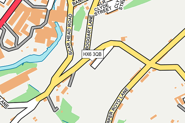 HX6 3QB map - OS OpenMap – Local (Ordnance Survey) HX6 3QB map - OS OpenMap – Local (Ordnance Survey)