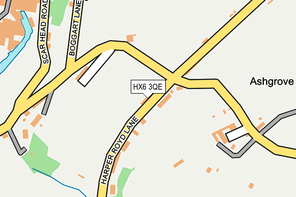 HX6 3QE map - OS OpenMap – Local (Ordnance Survey) HX6 3QE map - OS OpenMap – Local (Ordnance Survey)