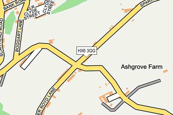 HX6 3QG map - OS OpenMap – Local (Ordnance Survey) HX6 3QG map - OS OpenMap – Local (Ordnance Survey)