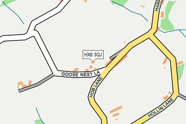 HX6 3QJ map - OS OpenMap – Local (Ordnance Survey) HX6 3QJ map - OS OpenMap – Local (Ordnance Survey)