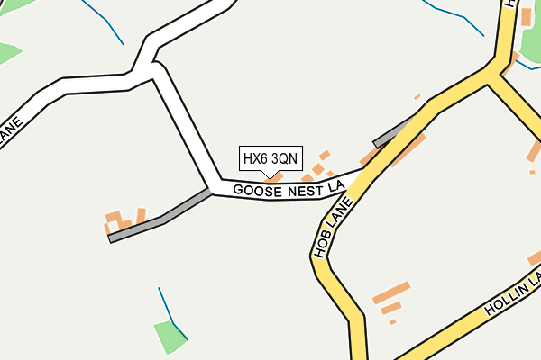 HX6 3QN map - OS OpenMap – Local (Ordnance Survey) HX6 3QN map - OS OpenMap – Local (Ordnance Survey)