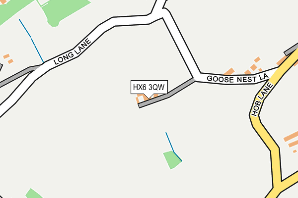 HX6 3QW map - OS OpenMap – Local (Ordnance Survey) HX6 3QW map - OS OpenMap – Local (Ordnance Survey)