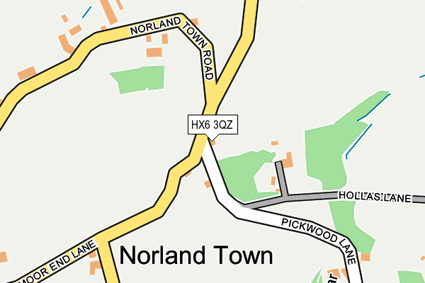 HX6 3QZ map - OS OpenMap – Local (Ordnance Survey) HX6 3QZ map - OS OpenMap – Local (Ordnance Survey)