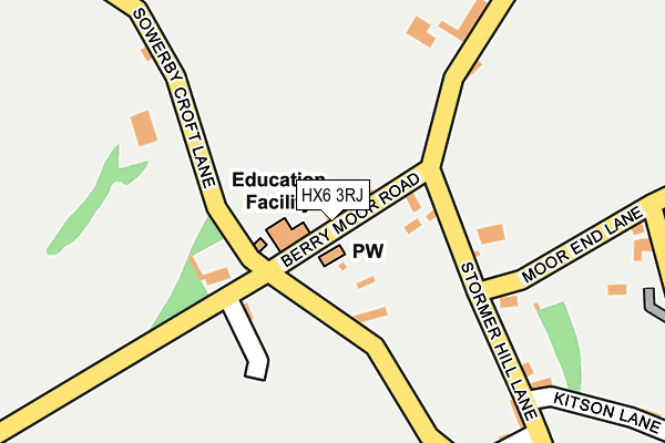 HX6 3RJ map - OS OpenMap – Local (Ordnance Survey) HX6 3RJ map - OS OpenMap – Local (Ordnance Survey)