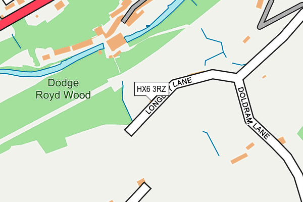 HX6 3RZ map - OS OpenMap – Local (Ordnance Survey) HX6 3RZ map - OS OpenMap – Local (Ordnance Survey)