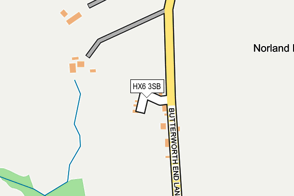 HX6 3SB map - OS OpenMap – Local (Ordnance Survey) HX6 3SB map - OS OpenMap – Local (Ordnance Survey)