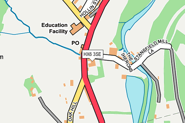 HX6 3SE map - OS OpenMap – Local (Ordnance Survey) HX6 3SE map - OS OpenMap – Local (Ordnance Survey)