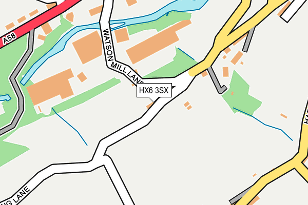 HX6 3SX map - OS OpenMap – Local (Ordnance Survey) HX6 3SX map - OS OpenMap – Local (Ordnance Survey)