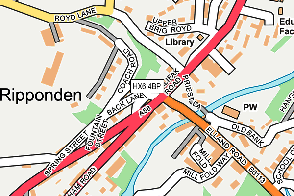 HX6 4BP map - OS OpenMap – Local (Ordnance Survey) HX6 4BP map - OS OpenMap – Local (Ordnance Survey)