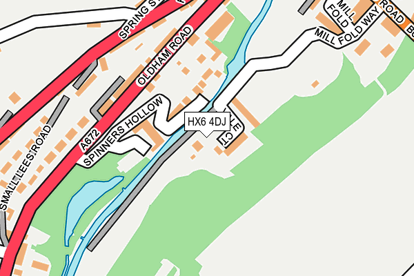 HX6 4DJ map - OS OpenMap – Local (Ordnance Survey) HX6 4DJ map - OS OpenMap – Local (Ordnance Survey)