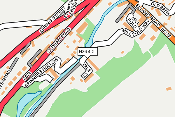 HX6 4DL map - OS OpenMap – Local (Ordnance Survey) HX6 4DL map - OS OpenMap – Local (Ordnance Survey)