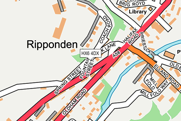 HX6 4DX map - OS OpenMap – Local (Ordnance Survey) HX6 4DX map - OS OpenMap – Local (Ordnance Survey)