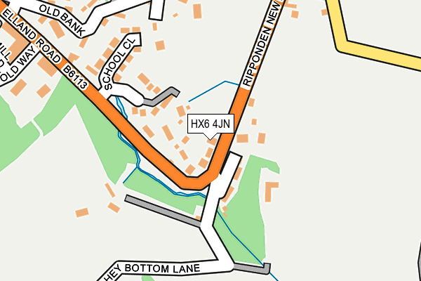 HX6 4JN map - OS OpenMap – Local (Ordnance Survey)