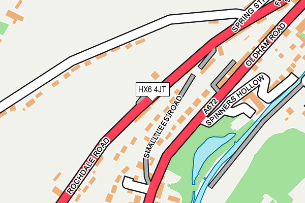 HX6 4JT map - OS OpenMap – Local (Ordnance Survey)