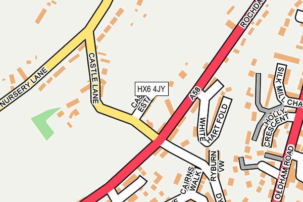 HX6 4JY map - OS OpenMap – Local (Ordnance Survey) HX6 4JY map - OS OpenMap – Local (Ordnance Survey)