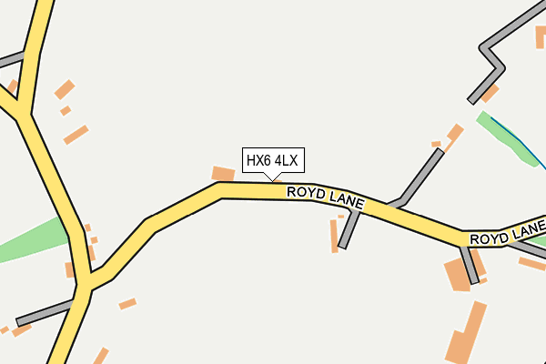 HX6 4LX map - OS OpenMap – Local (Ordnance Survey) HX6 4LX map - OS OpenMap – Local (Ordnance Survey)