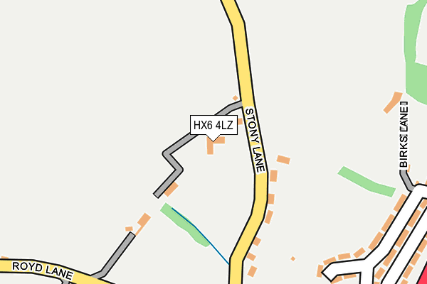 HX6 4LZ map - OS OpenMap – Local (Ordnance Survey)